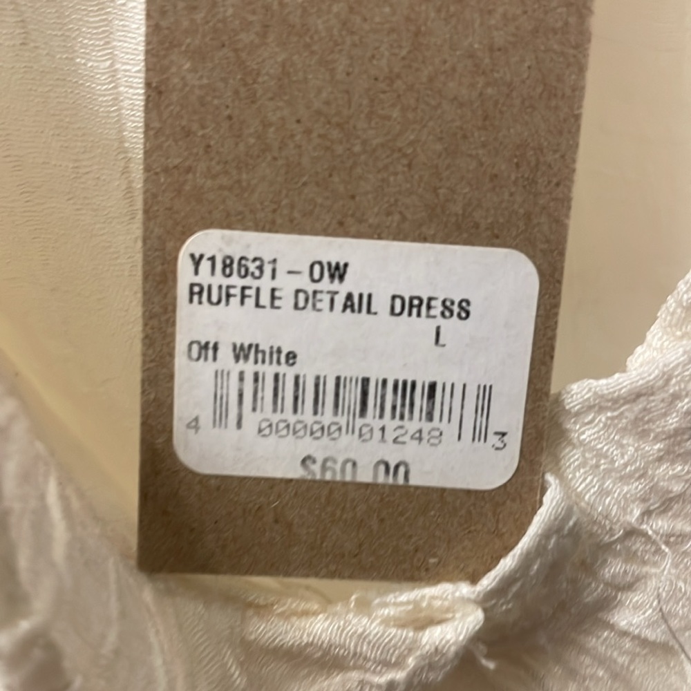 Off White Ruffle Dress - Picture 2 of 2